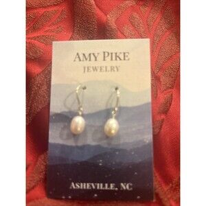 NEW Amy Pike Jewelry Pearl 1” Drop Earrings